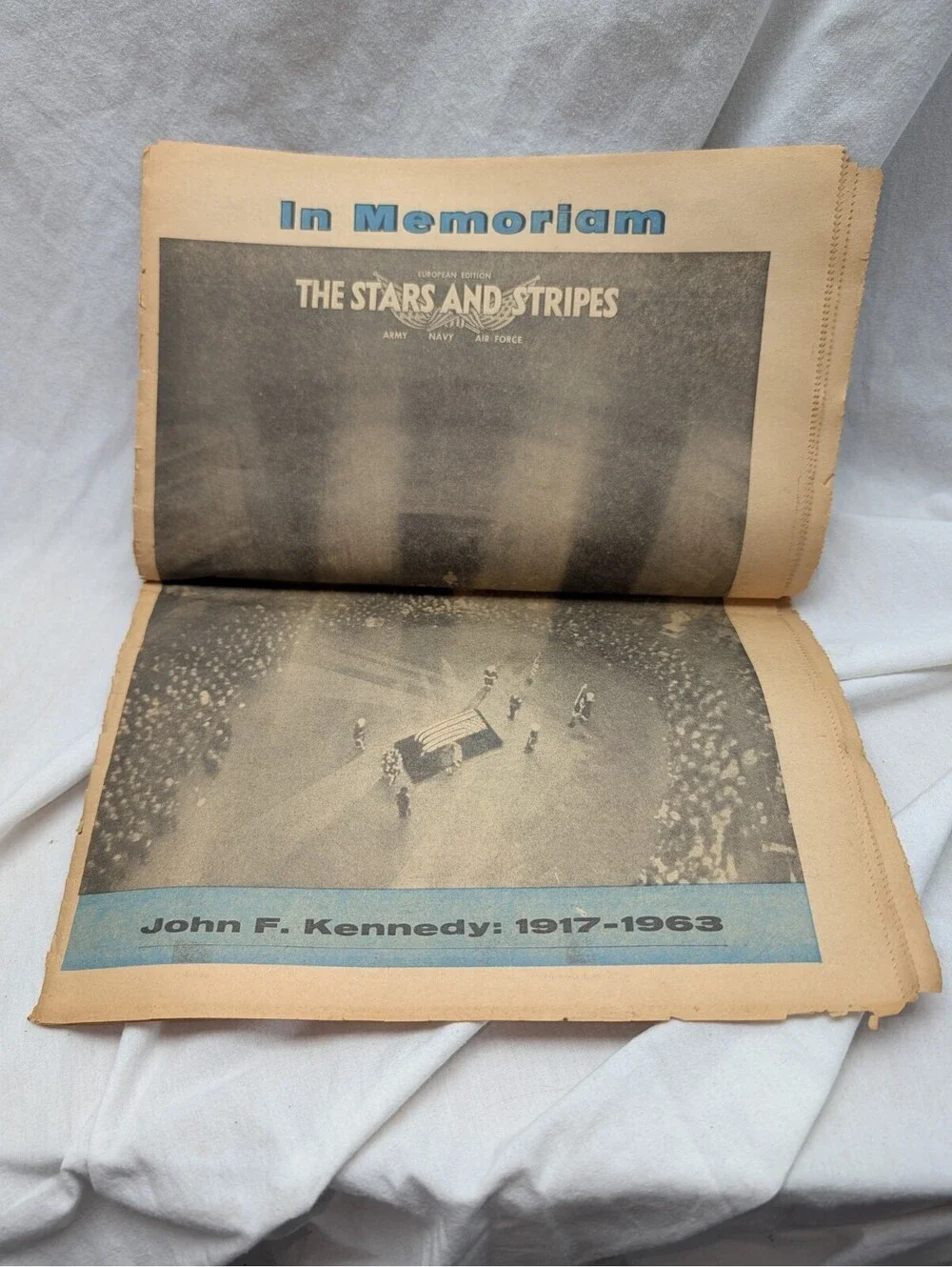 Star & Stripes Newspaper JFK Assassination Vintage Kennedy 1963
